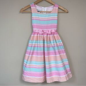 🆕 Bonnie Jean Dress 7 Striped Fit & Flare Party Holiday Formal Photoshoot Event